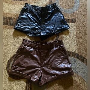 NWT Faux Leather Shorts